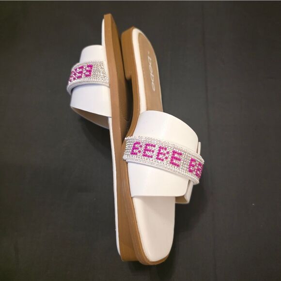 BRAND NEW BEBE RHINESTONE SLIDE SANDAL R3 - Picture 11 of 16